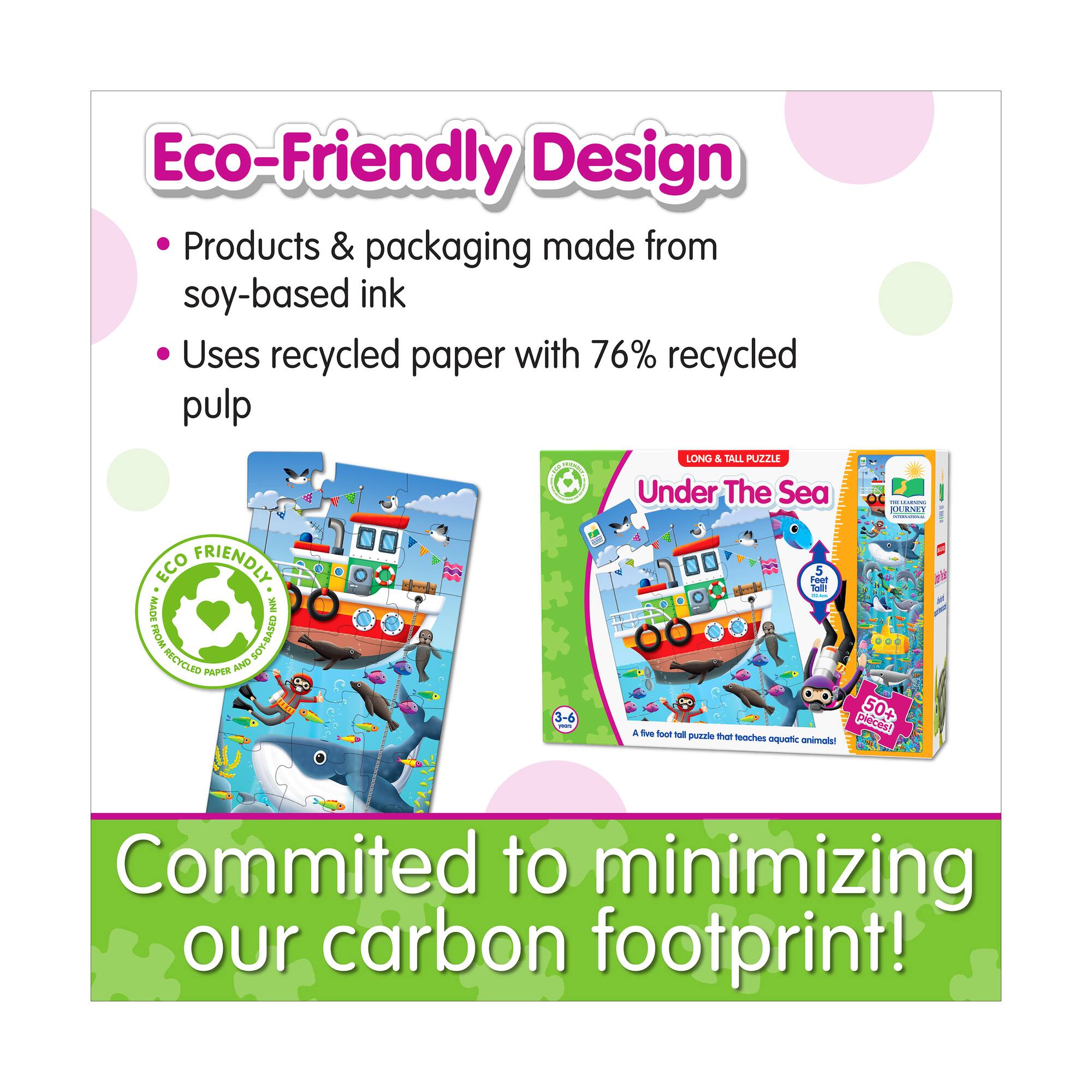 Long & Tall Puzzle - Under The Sea: 50+ Pcs